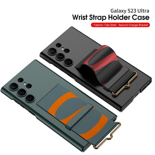 For Samsung Galaxy S23ultra Phone Case S23 Ultra-Thin Wrist Strap Bracket S23 Drop-Resistant Protective Case