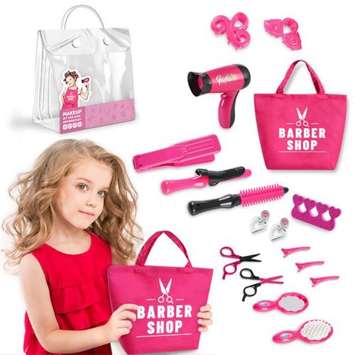 Kids Makeup Set For Girls Gifts Pretend Play Hairdressing Hair Simulation Styling Tools Blow Dryer Beauty Fashion Toys for