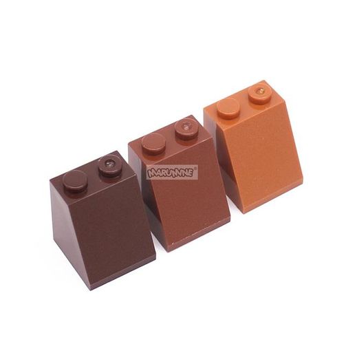 MARUMINE MOC 2x2x2 Beveled Brick Slope 65 Degrees 100PCS Roof Building Block Bulk Parts Compatible with 3678 Assembles