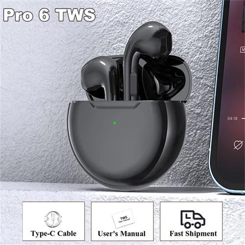 Air Pro 6 TWS Wireless Bluetooth Earbuds Sports Headphones