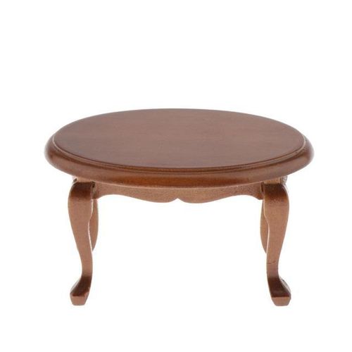 Wooden Shape End Table Tea Coffee Table For 1/12 Dollhouse