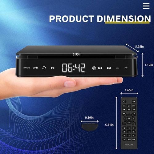 Kecag KC-708 Mini HD DVD Player Mini HD DVD Player(Black)