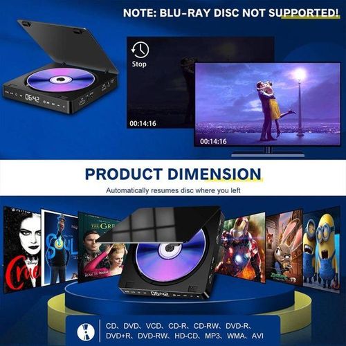 Kecag KC-708 Mini HD DVD Player Mini HD DVD Player(Black)