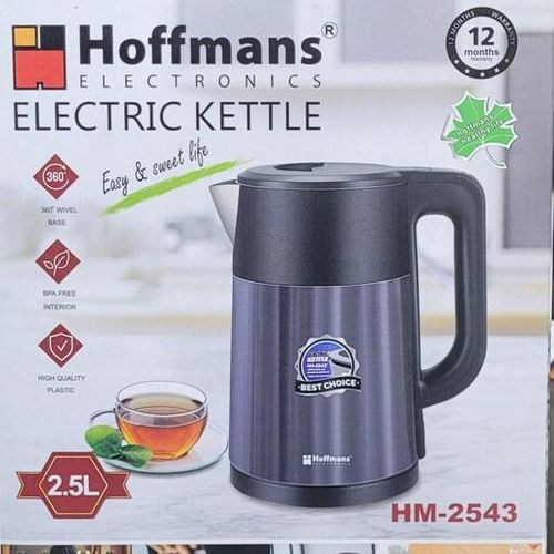 Hoffmans Stainless Steel 2.5l Water Electric Kettle Automatic Large Capacity Multi-Function Electric Kettle Overheating Protection Milk Boiler Pot Heater, Tea Maker Auto Shut-Off, Boil-Dry Protection,- Multicolor