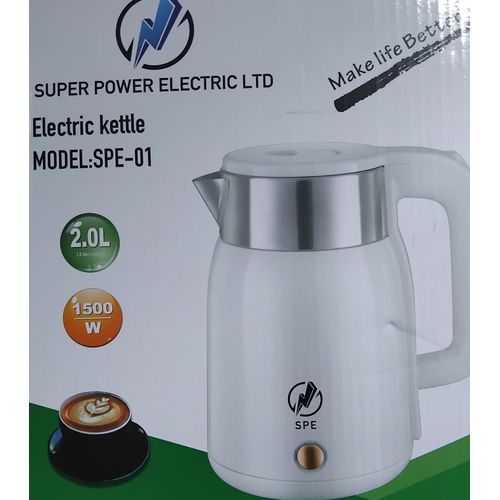 Super Power Electric Kettle/Pacolator_ White Green