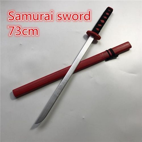 Wooden Cosplay Mini Simulated Animation Prop Anime Katana Samurai Ninja Performance Props Toys For Kids 73cm