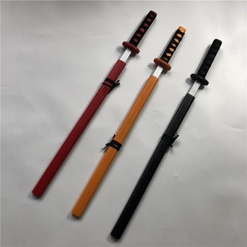 Wooden Cosplay Mini Simulated Animation Prop Anime Katana Samurai Ninja Performance Props Toys For Kids 73cm