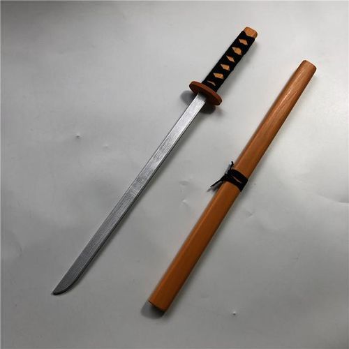 Wooden Cosplay Mini Simulated Animation Prop Anime Katana Samurai Ninja Performance Props Toys For Kids 73cm