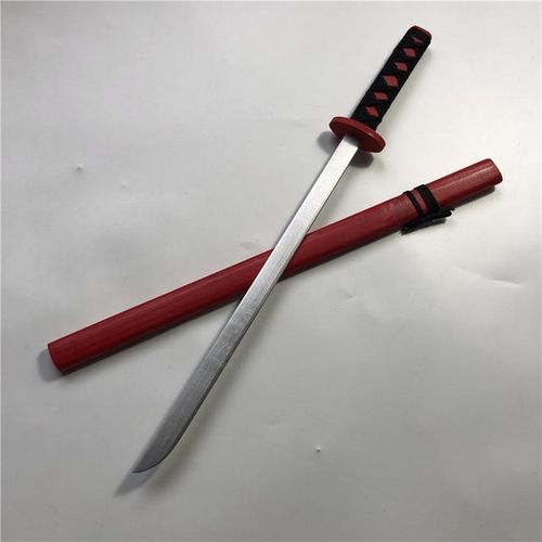 Wooden Cosplay Mini Simulated Animation Prop Anime Katana Samurai Ninja Performance Props Toys For Kids 73cm