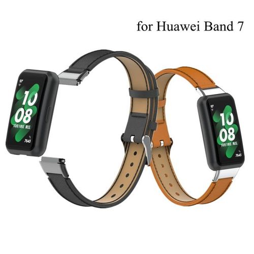 Leather Watch Band Strap For Huawei Band 7 Smart Watch Bracelet Microfiber Leather Wristband For Huawei Band7 Correa Accessories