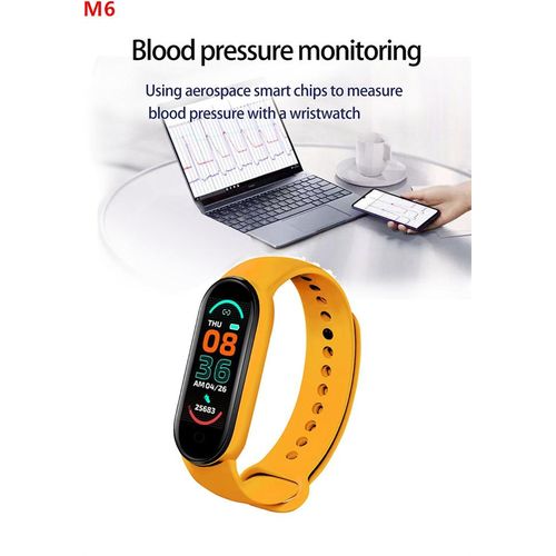 Ladies Orange Smart Bracelet M6 Bluetooth Waterproof Bracelet