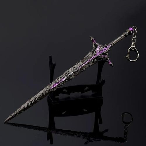 21cm Omega Game Noctis Lucis Caelum Peripheral All Metal Katana Samurai Model Keychain Crafts Gifts Toys Collection