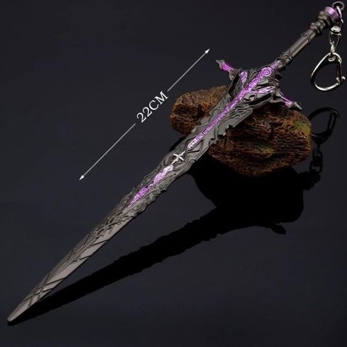 21cm Omega Game Noctis Lucis Caelum Peripheral All Metal Katana Samurai Model Keychain Crafts Gifts Toys Collection