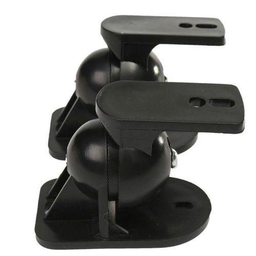 Pair Black Surround Sound Speaker Wall Mount Brackets 45 Degree Rotatable Design TV Wall Mount 8 X 4.5 X 5.8cm