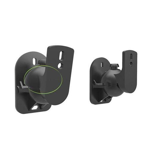 Pair Black Surround Sound Speaker Wall Mount Brackets 45 Degree Rotatable Design TV Wall Mount 8 X 4.5 X 5.8cm