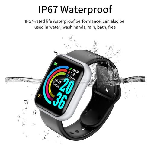 Men Ladies Black Smart Watch Y68 Bluetooth Fashion Bracelet
