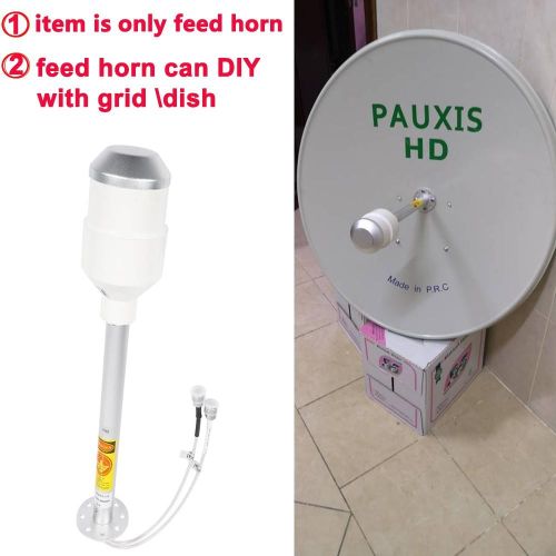 version 9 feed horn dual polarization mimo parabolic 698-6000MHz 3G 4G 5G 6G MIMO feed for 4G outdoor antenna satellite signal parabolic Antenna 2X30dBi External parabola Antenna
