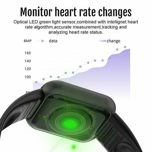 Men Ladies Black Smart Watch Y68 Bluetooth Fashion Bracelet