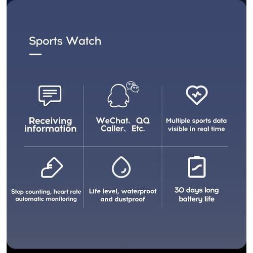 Men Ladies Black Smart Watch Y68 Bluetooth Fashion Bracelet