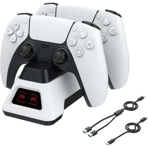 PS5 Fast Charging Dock Station With LED Indicator Dual Controller Charger Stand AC AC/USB Adapter for PlayStation5 Gamepads