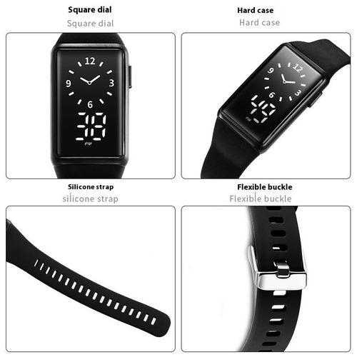 Smart Watch Student Electronic Watch Double Display Trend Waterproof Silicone Watch Sports Watch