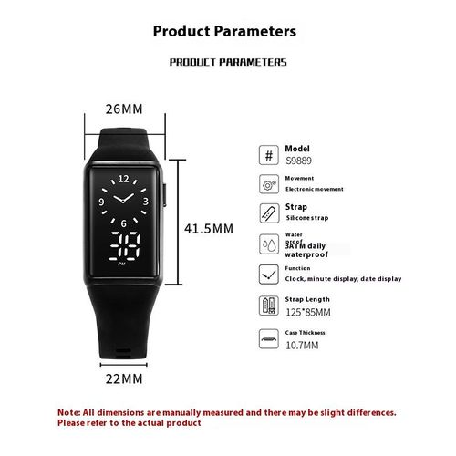 Smart Watch Student Electronic Watch Double Display Trend Waterproof Silicone Watch Sports Watch