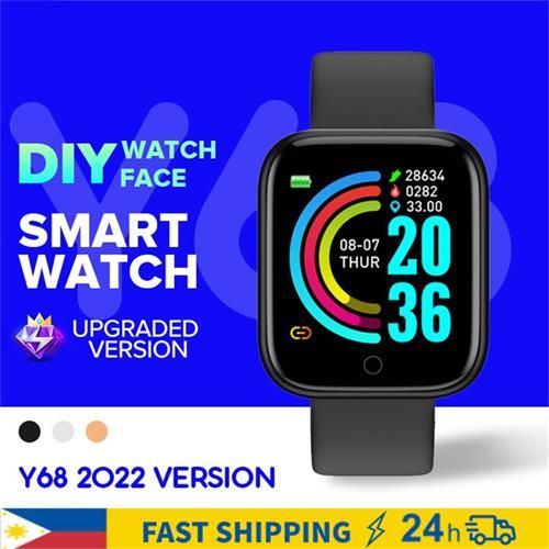 Y68 Smart Watch Men Women Kids Sports Fitness Tracker Blood Pressure for Android iOS