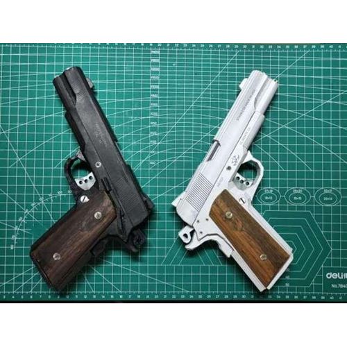 Firearm M1911 3D Paper Model Finished Length 21cm 1:1 Scale Handmade Puzzle Toy