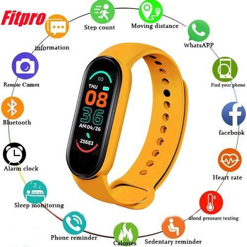 Ladies Orange Smart Bracelet M6 Bluetooth Surveillance Bracelet
