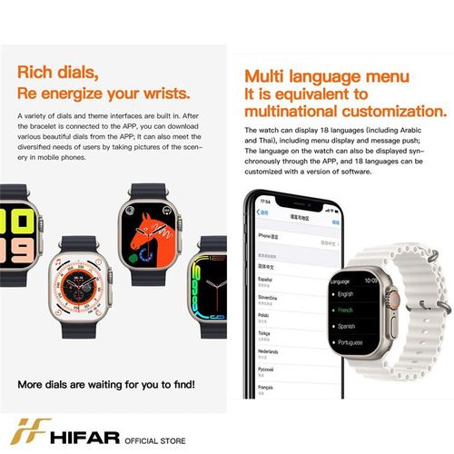 T800 Ultra Series 8 Bluetooth Calling Smart Watch for iOS Android