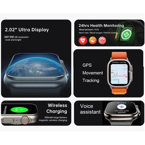 44mm sports watch 8 ultra for ios and android