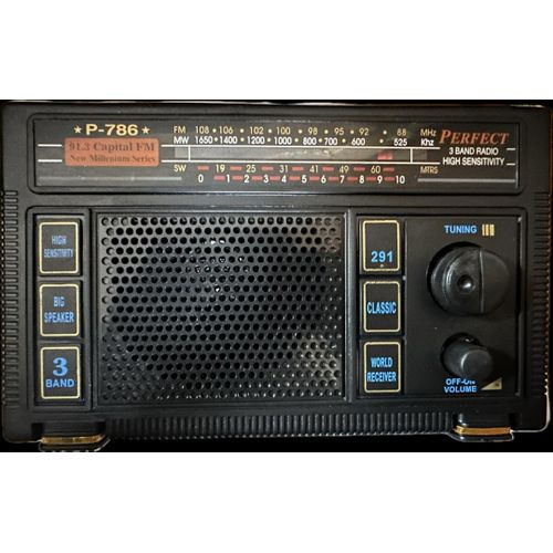 Perfect Makula 3 Band Portable Radio(FM-MW-SW) - Black
