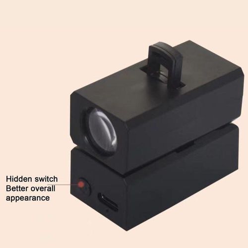 Mini Projector Spooky Night Light Projection Lamp Magnetic Suction Black