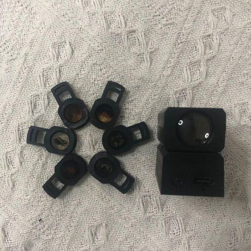 Mini Projector Spooky Night Light Projection Lamp Magnetic Suction Black
