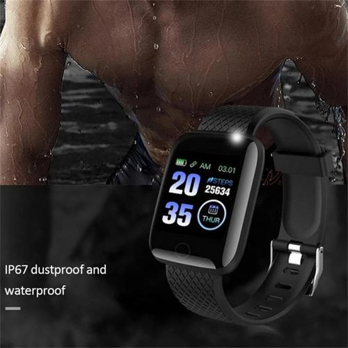 Men's Black Smart Watch 116plus Bluetooth Fashion Watch