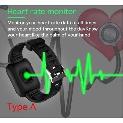 116plus smart watch heart rate and blood pressure monitor for men, women and children NO5115
