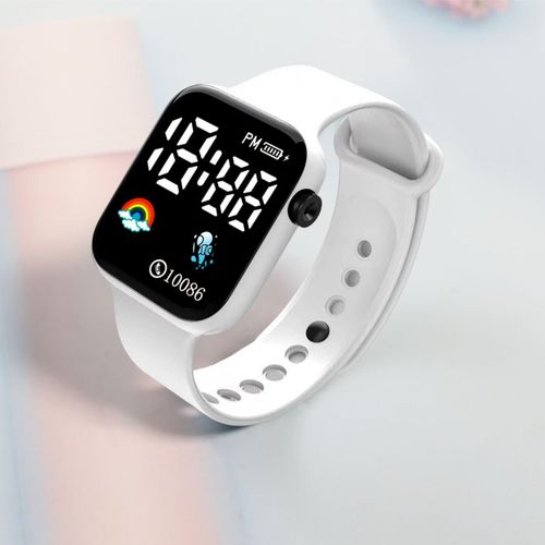 Electronic Watch Kids LED Digital Sports Watch-White