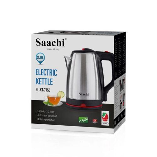 Saachi Quality Stainless Steel Electric Kettle For Boiling Water Fast-Silver
