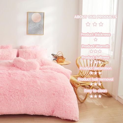 Queen Comforter Set - Plush Fluffy Bedding