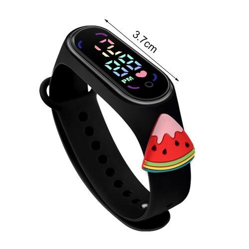 Cartoon Kids Electronic Watch Large Font Screen-Yellow