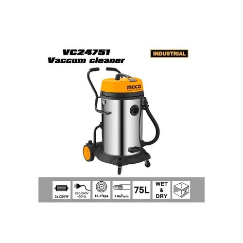 INGCO Vacuum Cleaner 75L - Black / Silver / Orange