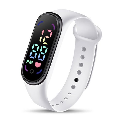 Student Children Electronic Watch Fashion Waterproof-White