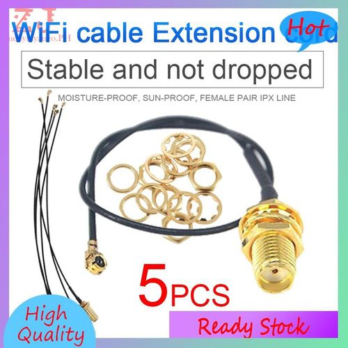 5pcs Connector Antenna WiFi Pigtail SMA Female to IPX Extension Cable 15cm
