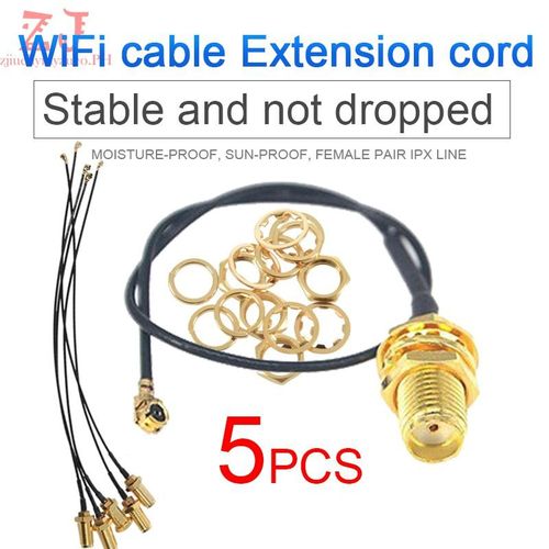 5pcs Connector Antenna WiFi Pigtail SMA Female to IPX Extension Cable 15cm