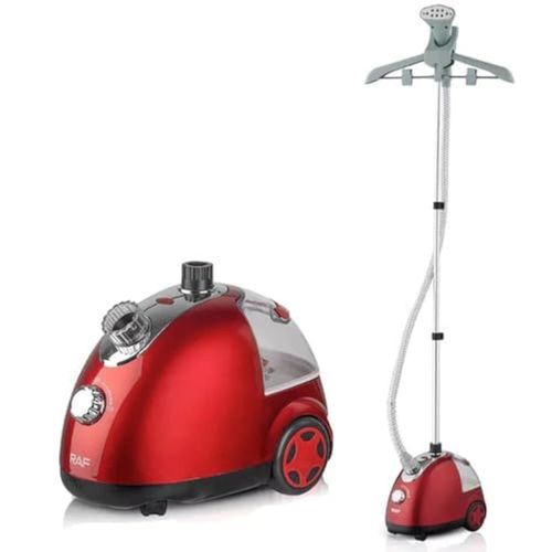 Sokany 2200 W Garment Steamer - Professional Steamer for Textile Types, Vertical Steam Iron with 3 L Water Tank, Antibacterial Steam Brush, Three Levels Adjustable (Black + Red)