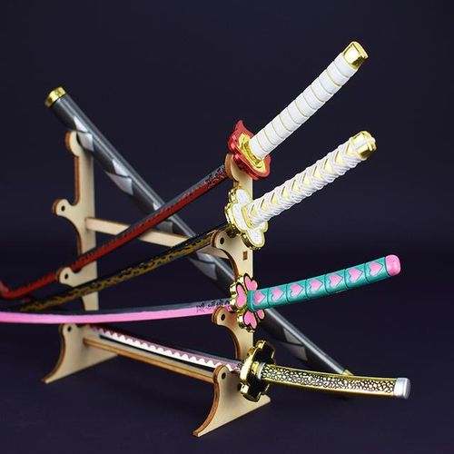 25cm Tanjirou Katana s Demon Slayer Anime Ghost Killer Cosplay Metal Prop Cosplay Props Collection Toy Home Decor