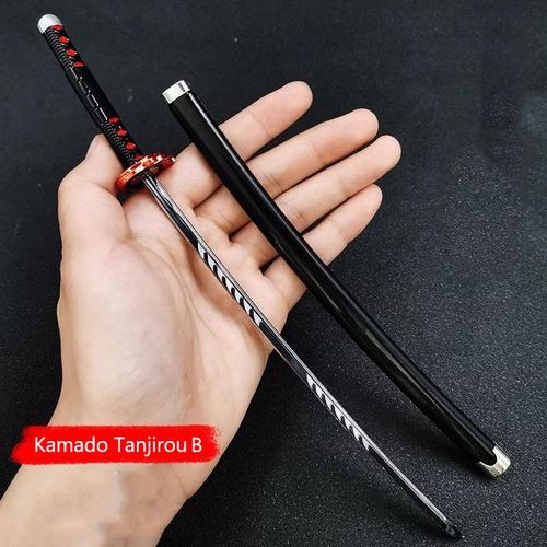 25cm Tanjirou Katana s Demon Slayer Anime Ghost Killer Cosplay Metal Prop Cosplay Props Collection Toy Home Decor