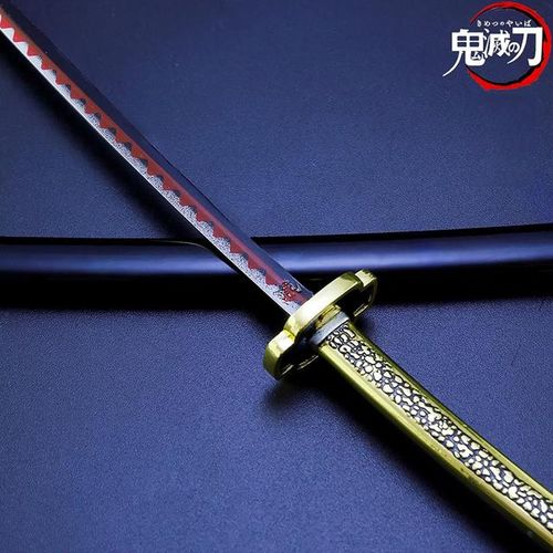 25cm Tanjirou Katana s Demon Slayer Anime Ghost Killer Cosplay Metal Prop Cosplay Props Collection Toy Home Decor