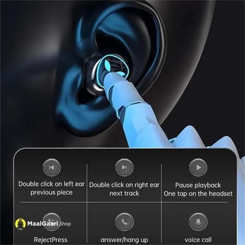 Wireless Bluetooth Headphones V5.3 Hifi 9D Bass In-Ear Earbuds