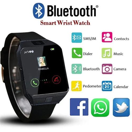 DZ09 Black Smart Watch Men Ladies Sports Watch for Ios Android